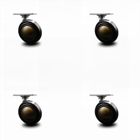Service Caster 2.25 Inch Windsor Antique Soft Tread Ball Caster - Top Plate - SCC, 4PK SCC-TP01S214-DCR-WA-TP2-4